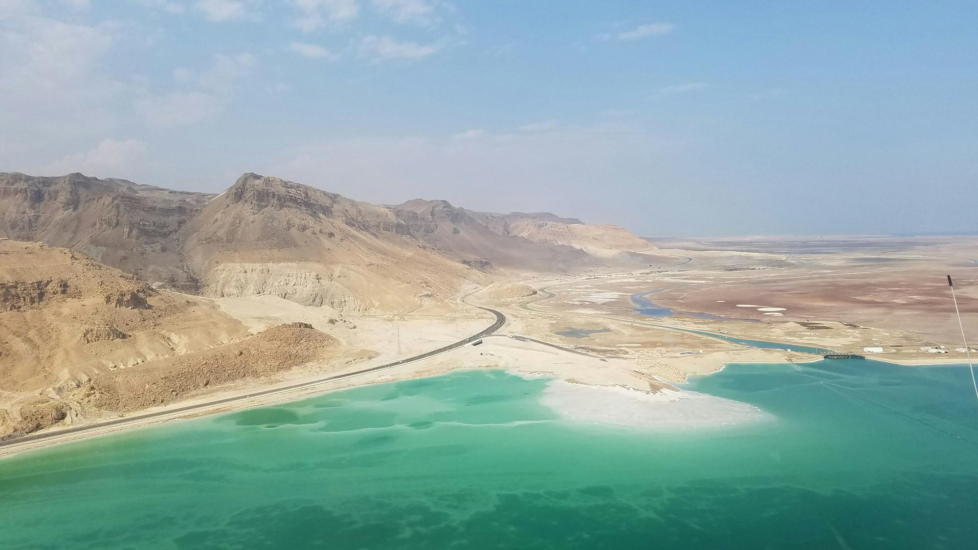 The Judean Desert and the Dead Sea from above